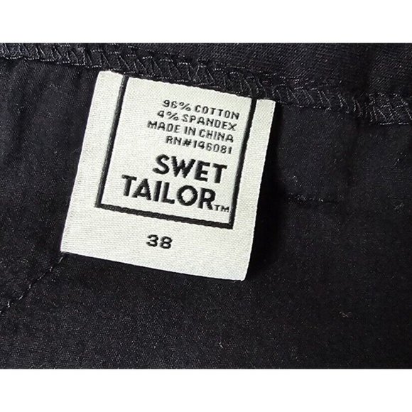 Swet Tailor Golf Shorts Size 38 Black Stretch - Picture 2 of 3